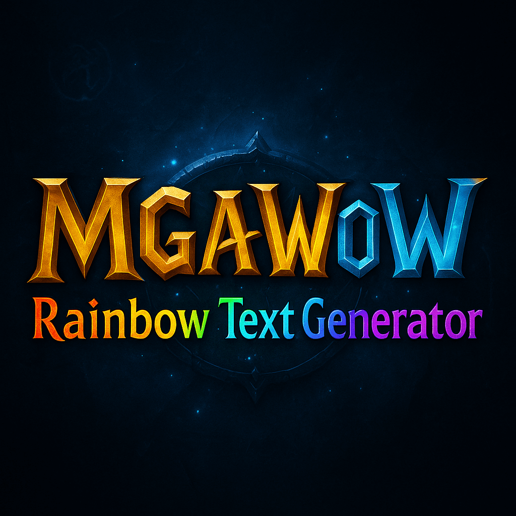 WoW Rainbow Text Generator