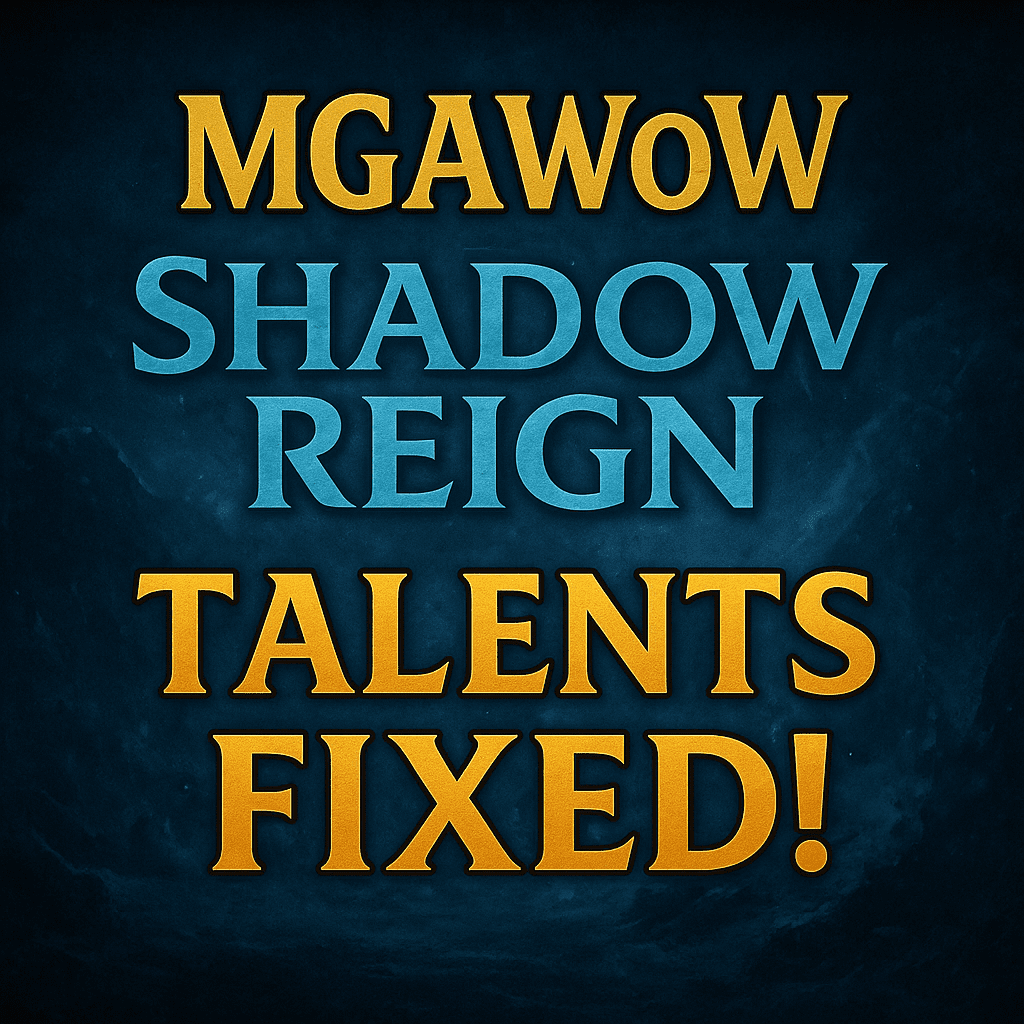 🛡️ Shadow Reign Update: Talent System Fixed! 🛡️
