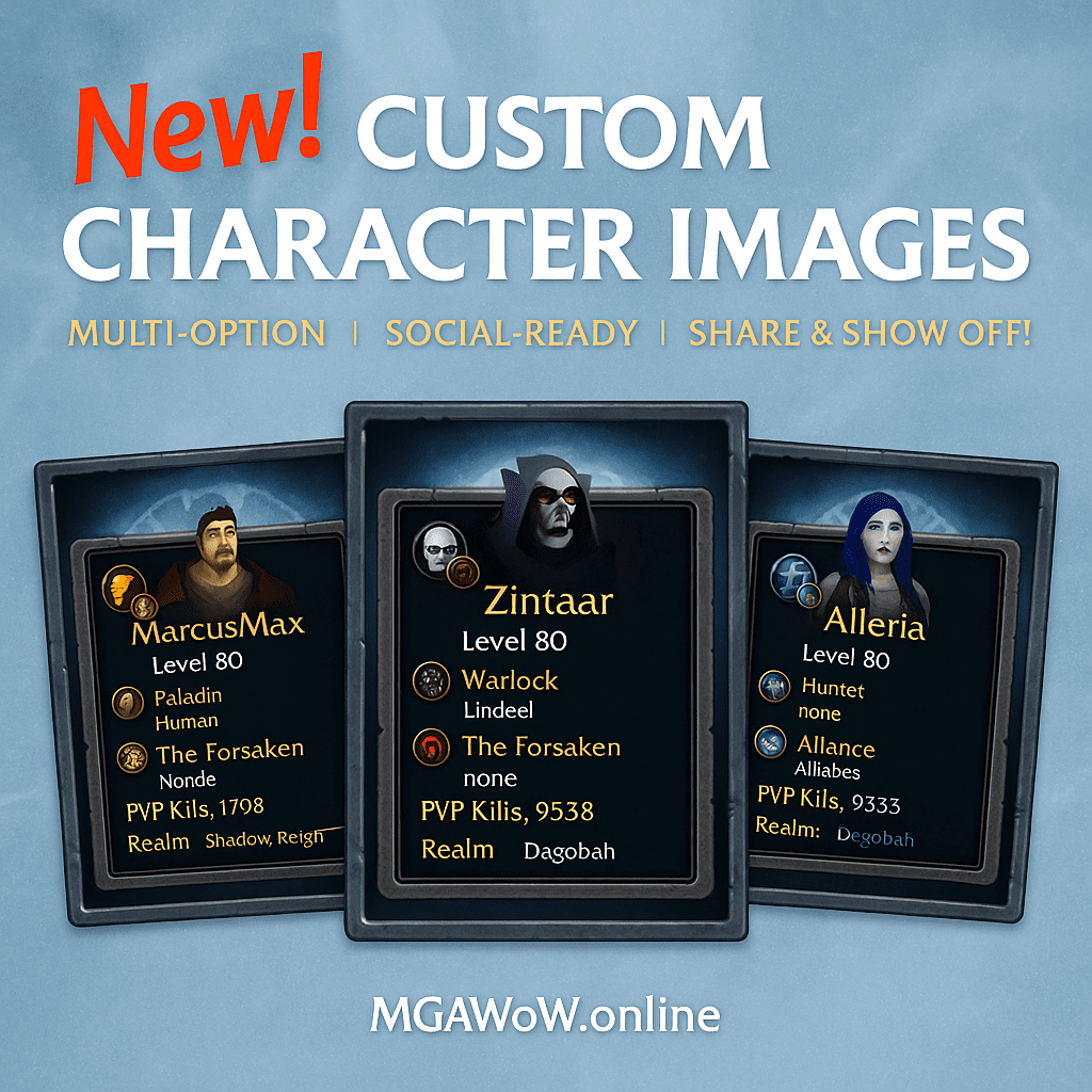 Level Up Your Character Showcase: Custom Dynamic Images Are Here!