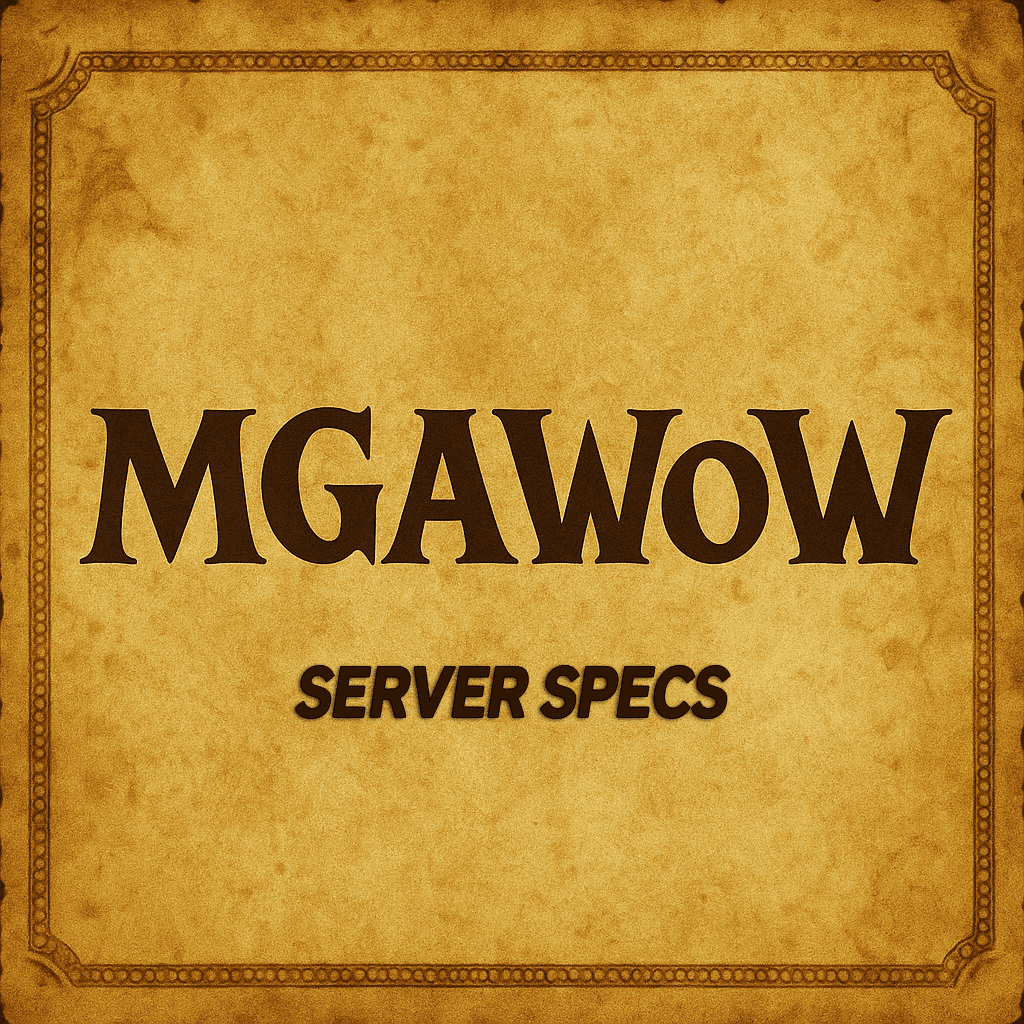 MGAWoW Server Specs