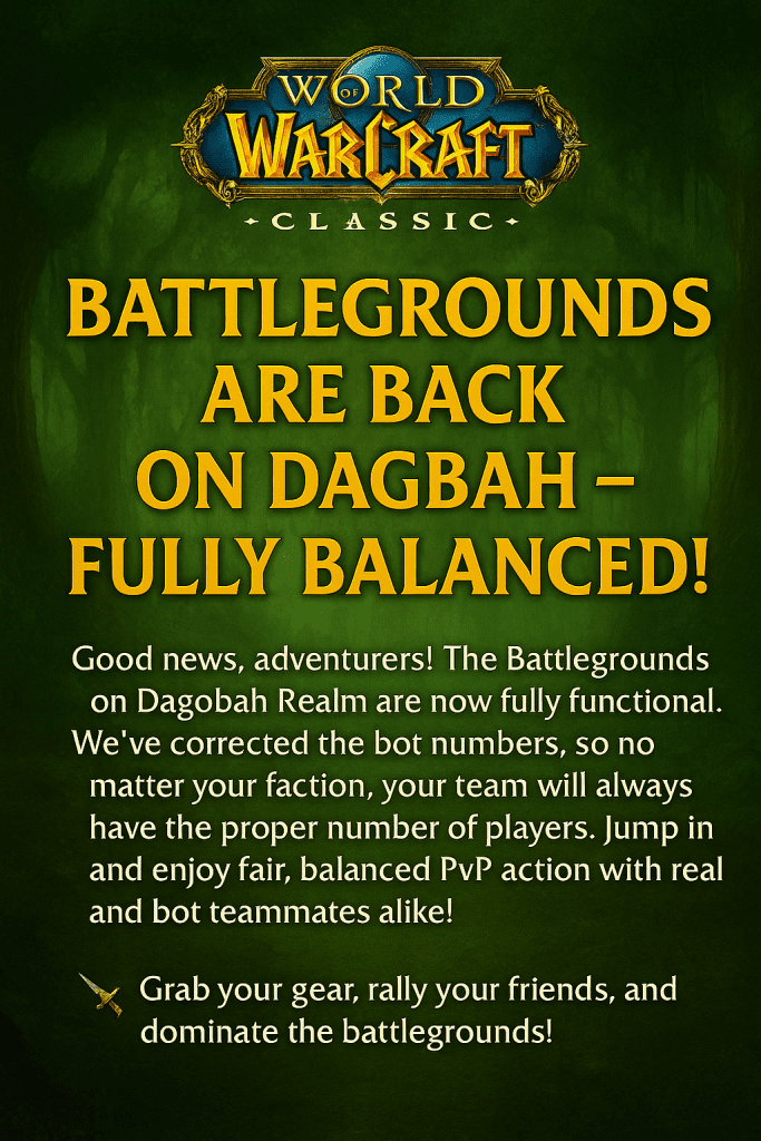 🎯 Battlegrounds Are Back on Dagobah – Fully Balanced!