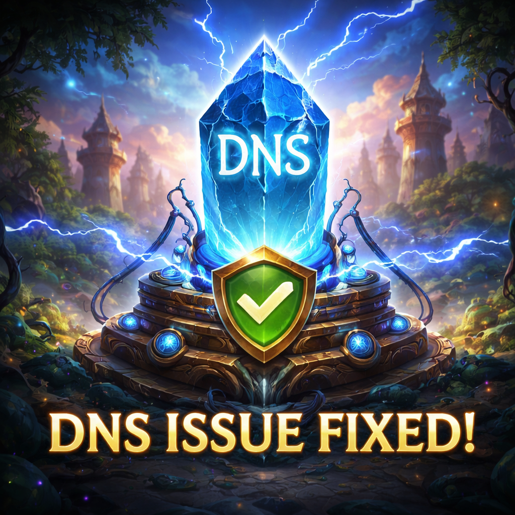 🛡️ Realm Stabilised – DNS Issue Resolved