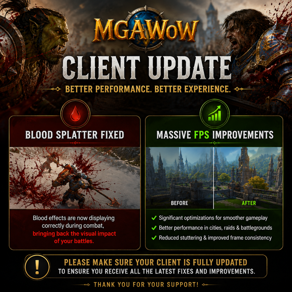 Game Client Update – Increase FPS